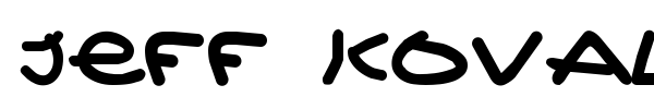 Jeff Kovalsky font preview